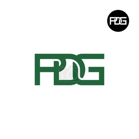 Ilustración de Diseño del logotipo de la letra PDG monograma - Imagen libre de derechos