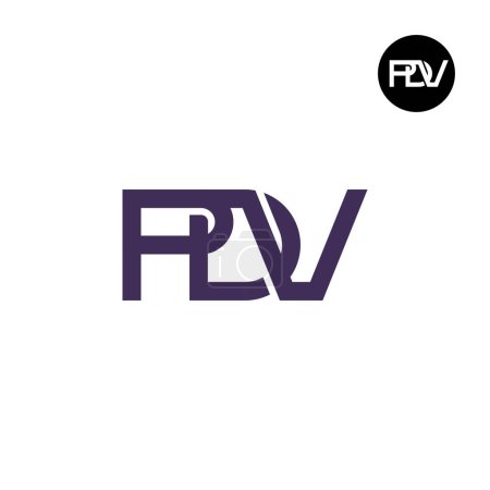 Ilustración de Diseño del logotipo de la letra PDV Monogram - Imagen libre de derechos