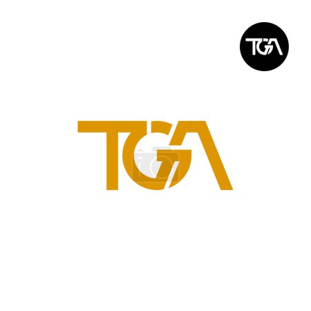 Illustration for Letter TGA Monogram Logo Design - Royalty Free Image