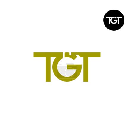 Ilustración de Carta TGT monograma Logo Diseño - Imagen libre de derechos