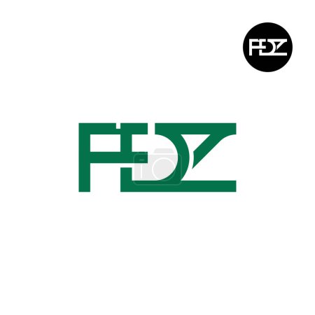 Ilustración de Letra FDZ Monograma Logo Design - Imagen libre de derechos