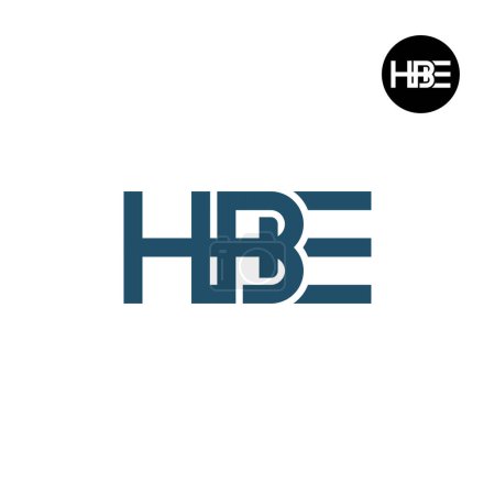 Ilustración de Letra HBE Monograma Logo Design - Imagen libre de derechos