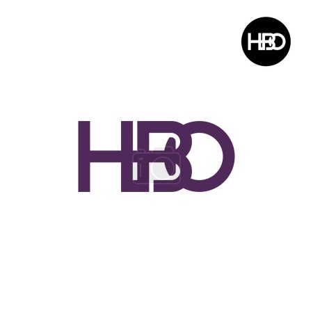 Ilustración de Diseño del logotipo de HBO Monogram - Imagen libre de derechos