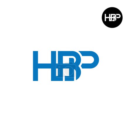 Ilustración de Letra HBP Monograma Logo Design - Imagen libre de derechos
