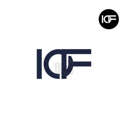 Ilustración de Carta IOF Monograma Logo Diseño - Imagen libre de derechos