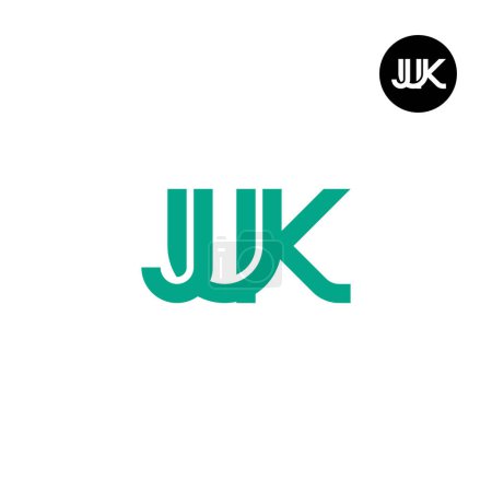 Ilustración de Carta Diseño de logotipo de monograma JUK - Imagen libre de derechos