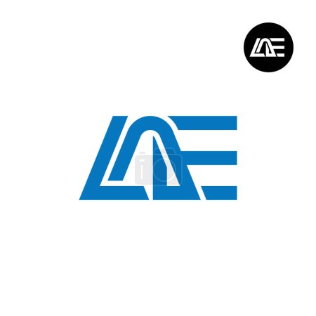 Ilustración de Letra LAE Monograma Logo Design - Imagen libre de derechos