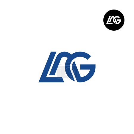 Ilustración de Letra LAG Monograma Logo Design - Imagen libre de derechos