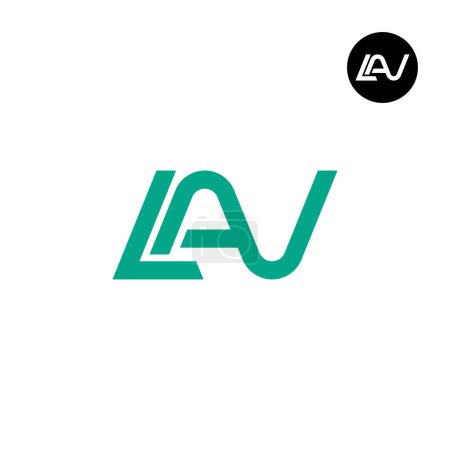 Ilustración de Letra LAV Monograma Logo Design - Imagen libre de derechos