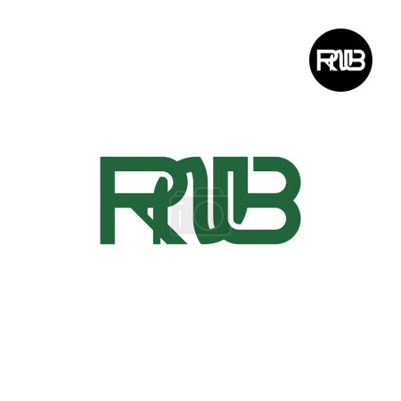 Ilustración de Diseño del logotipo del monograma de la letra RNB - Imagen libre de derechos