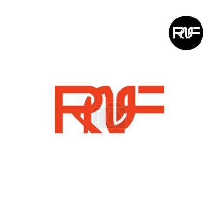 Ilustración de Letra RNF Monograma Logo Design - Imagen libre de derechos