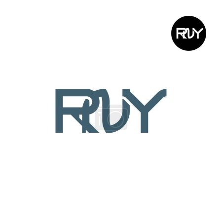 Illustration for Letter RNY Monogram Logo Design - Royalty Free Image