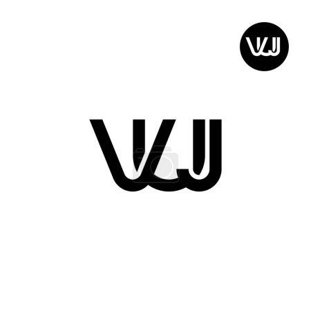 Ilustración de Carta VUJ Monograma Logo Diseño - Imagen libre de derechos