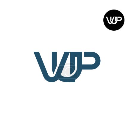 Illustration for Letter VUP Monogram Logo Design - Royalty Free Image