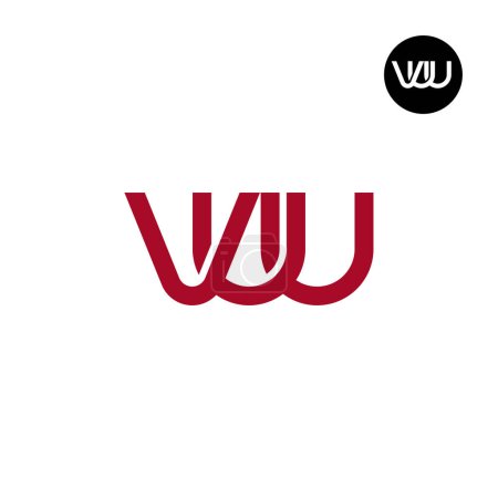 Ilustración de Letra VUU Monograma Logo Design - Imagen libre de derechos