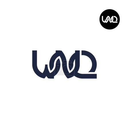 Téléchargez les illustrations : Lettre WNQ Monogram Logo Design - en licence libre de droit