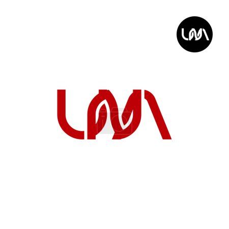 Ilustración de Carta UNA Monograma Diseño de Logo - Imagen libre de derechos