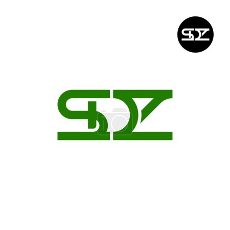 Illustration for Letter SDZ Monogram Logo Design - Royalty Free Image