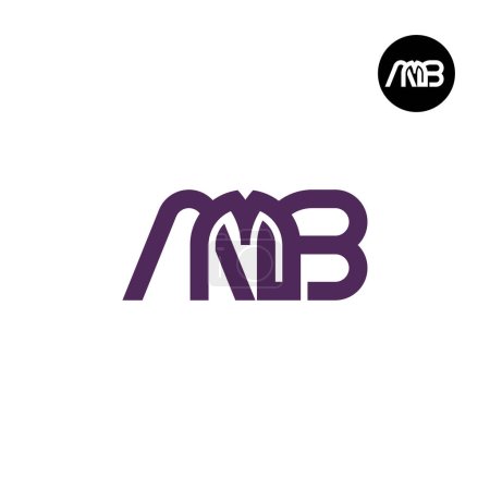 Ilustración de Letra AMB Monograma Logo Design - Imagen libre de derechos