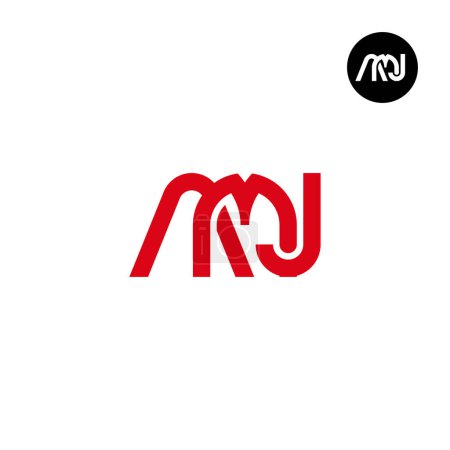 Illustration for Letter AMJ Monogram Logo Design - Royalty Free Image