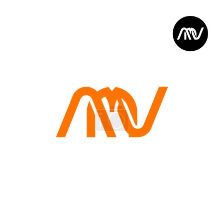 Illustration for Letter AMV Monogram Logo Design - Royalty Free Image