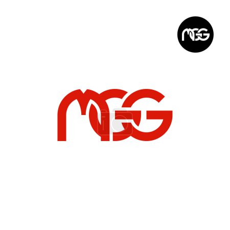 Ilustración de Letra MGG Monograma Logo Design - Imagen libre de derechos