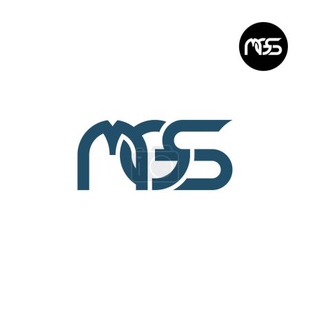 Ilustración de Letra MGS Monograma Logo Design - Imagen libre de derechos