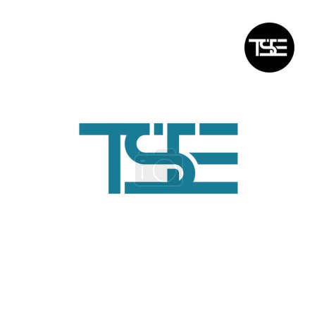Ilustración de Letter TSE Monogram Logo Design - Imagen libre de derechos