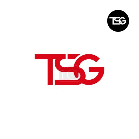 Illustration for Letter TSG Monogram Logo Design - Royalty Free Image