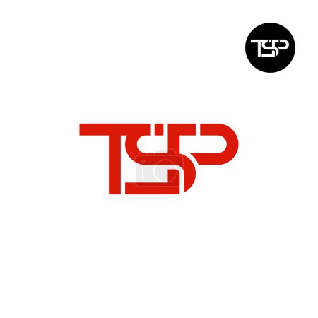 Illustration for Letter TSP Monogram Logo Design - Royalty Free Image