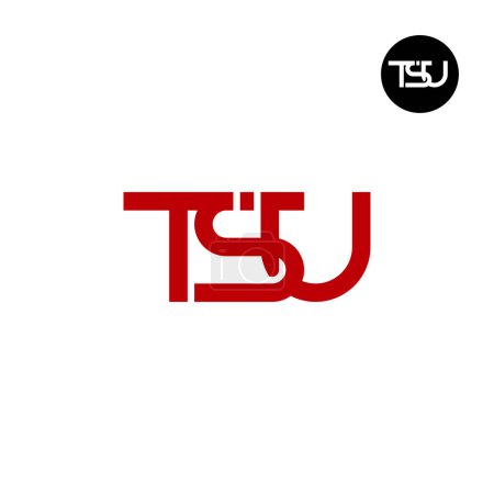 Téléchargez les illustrations : Letter TSU Monogram Logo Design - en licence libre de droit