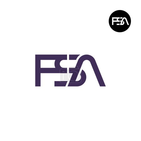 Illustration for Letter FSA Monogram Logo Design - Royalty Free Image