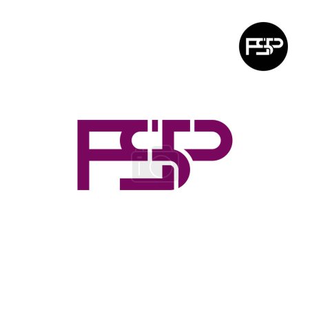 Ilustración de Letter FSP Monogram Logo Design - Imagen libre de derechos