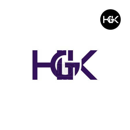Ilustración de Letter HGK Monogram Logo Design - Imagen libre de derechos