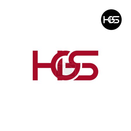 Illustration for Letter HGS Monogram Logo Design - Royalty Free Image