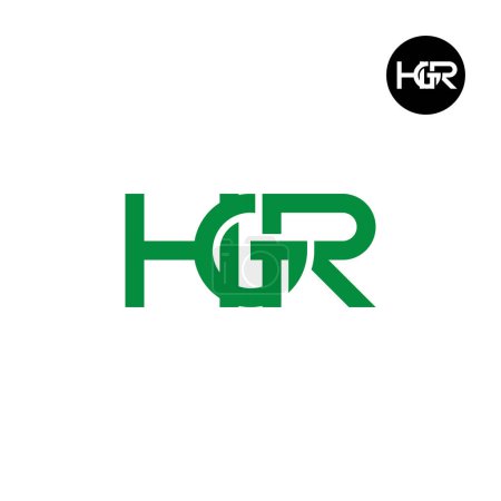 Ilustración de Letter HGR Monogram Logo Design - Imagen libre de derechos