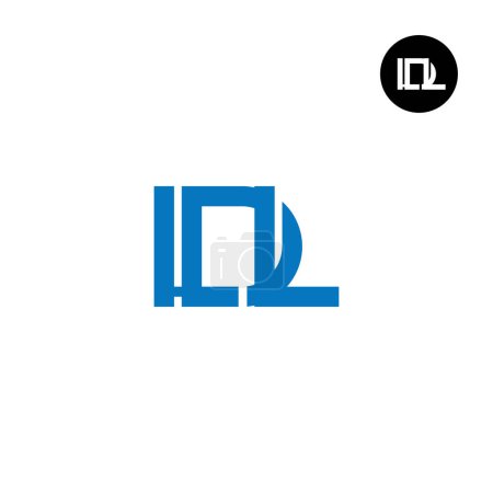 Illustration for Letter LDL Monogram Logo Design - Royalty Free Image