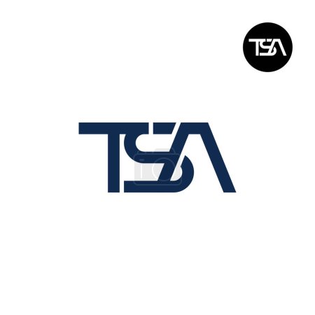 Ilustración de Letter TSA Monogram Logo Design - Imagen libre de derechos