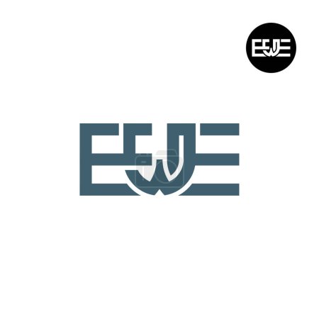 Ilustración de Letter EWE Monogram Logo Design - Imagen libre de derechos