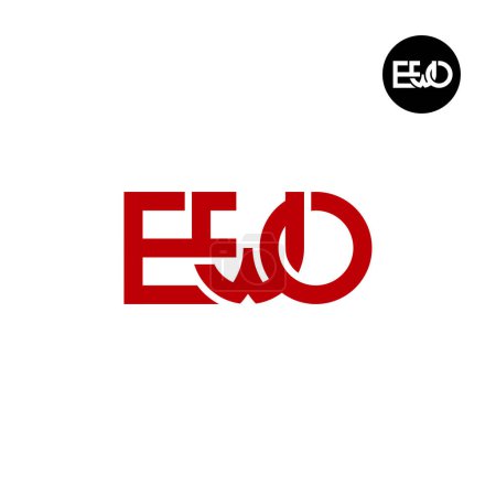 Ilustración de Letter EWO Monogram Logo Design - Imagen libre de derechos