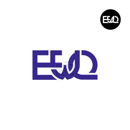Ilustración de Letter EWQ Monogram Logo Design - Imagen libre de derechos