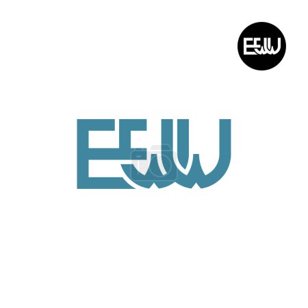 Ilustración de Letter EWW Monogram Logo Design - Imagen libre de derechos
