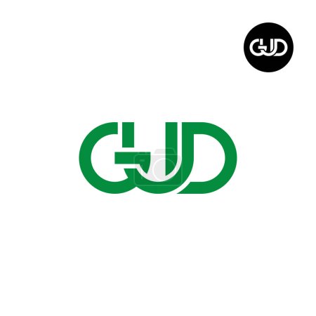 Ilustración de Letter GUD Monogram Logo Design - Imagen libre de derechos