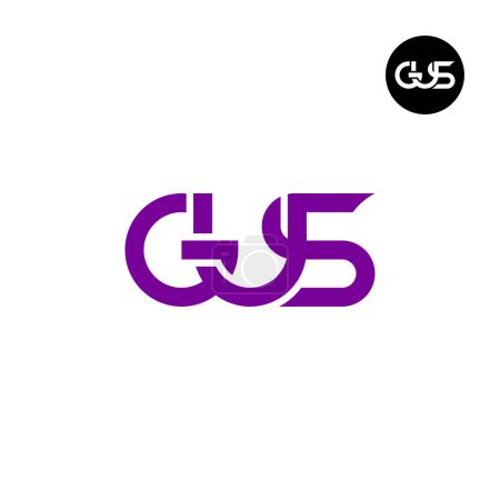 Ilustración de Letter GUS Monogram Logo Design - Imagen libre de derechos