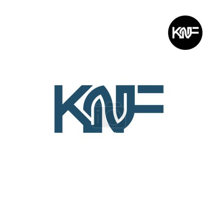 Téléchargez les illustrations : Letter KNF Monogram Logo Design - en licence libre de droit