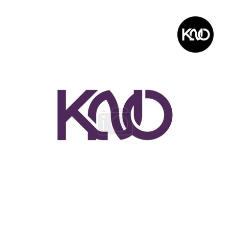 Ilustración de Letter KNO Monogram Logo Design - Imagen libre de derechos