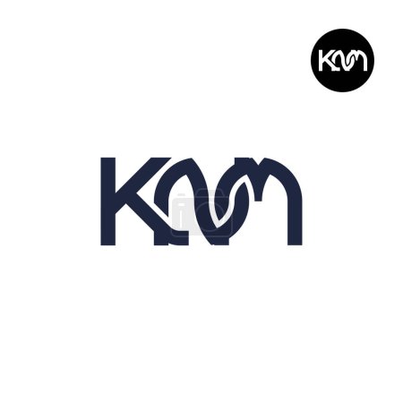 Ilustración de Letter KNM Monogram Logo Design - Imagen libre de derechos