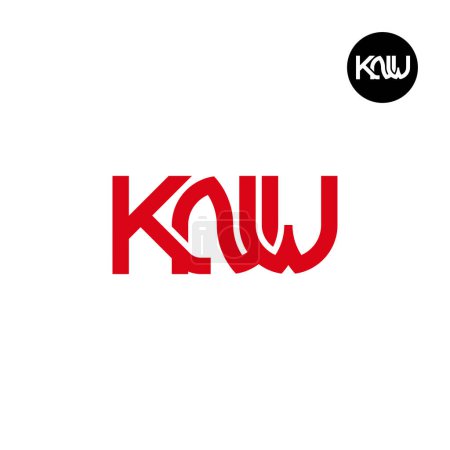 Ilustración de Letter KNW Monogram Logo Design - Imagen libre de derechos