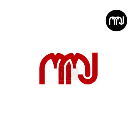 Ilustración de Letter MMJ Monogram Logo Design - Imagen libre de derechos