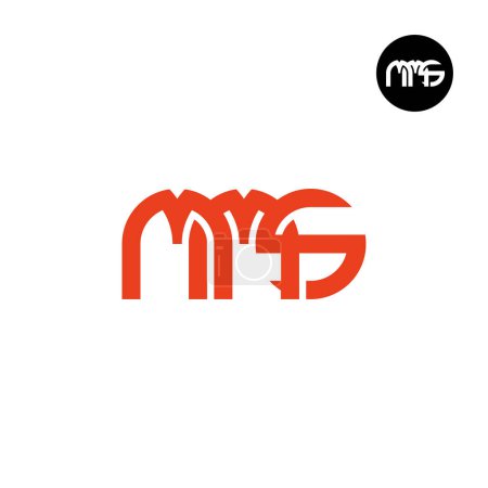 Ilustración de Letter MMS Monogram Logo Design - Imagen libre de derechos